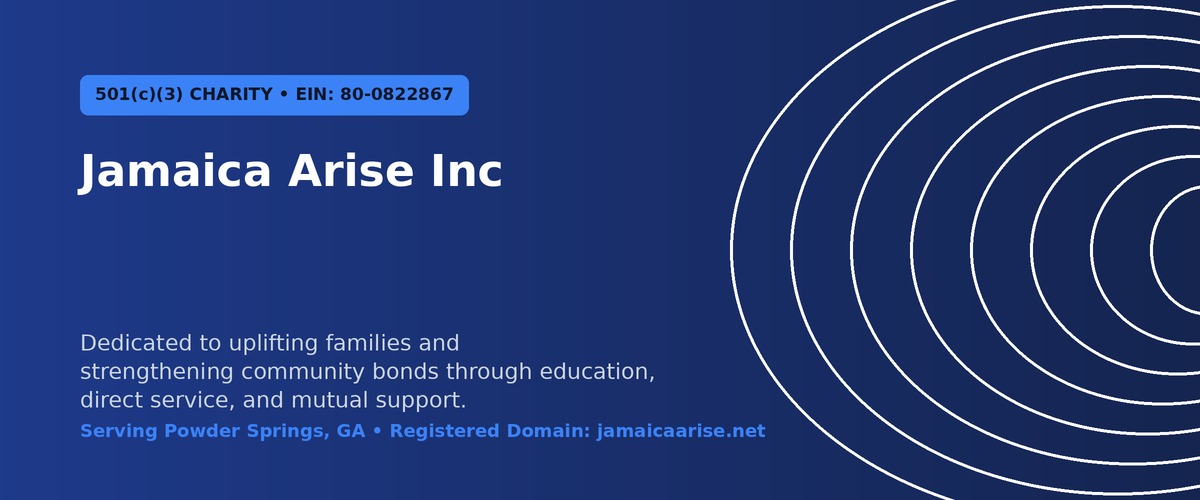 Jamaica Arise Inc Official Banner